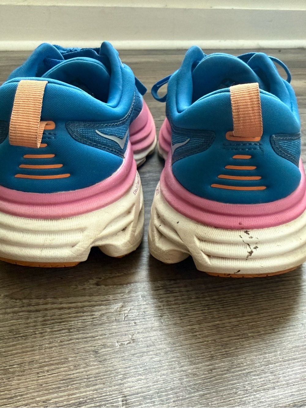 HOKA ONE ONE WOMEN’S BONDI 8 COSTAL SKY/PINK - Picture 6 of 8